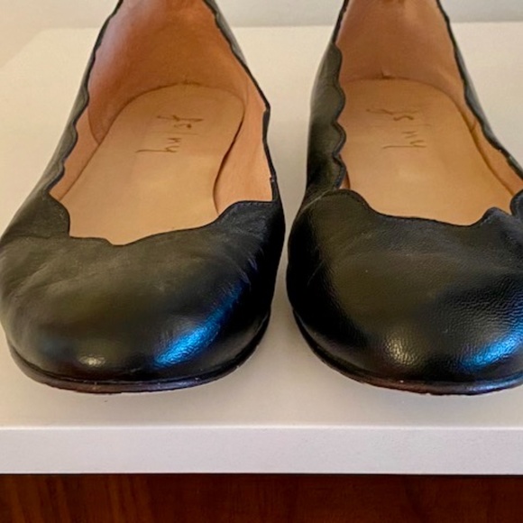 French Sole NY Black Leather Jigsaw Flats - Picture 5 of 5